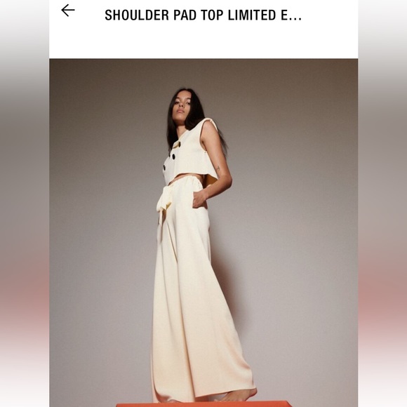 Zara Shoulder Pad Limited Edition Crop - Picture 2 of 4